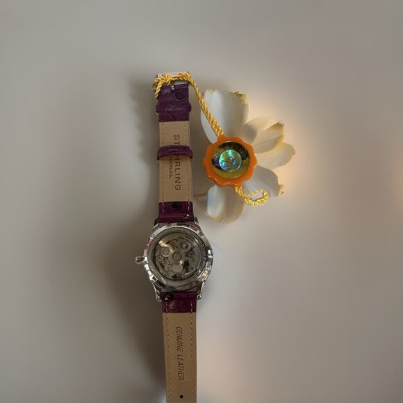 NWT Stuhrling Vogue Audrey Freedom Set 196SW.1115Q78 36 mm Auto Skeleton Watch - Picture 10 of 16